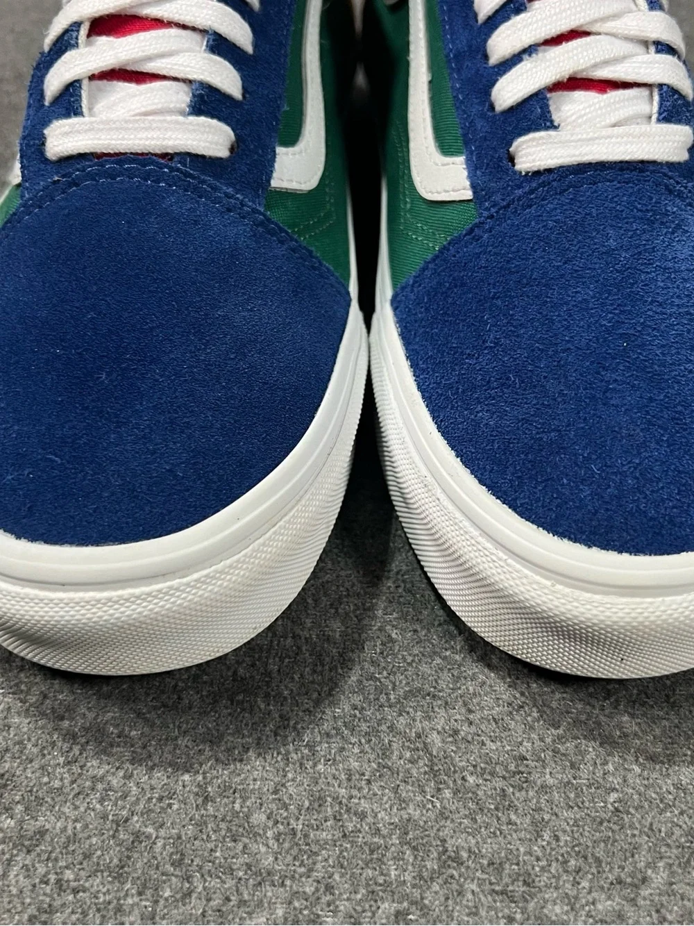 VANS Old Skool Yacht Club Blue/Green-Yellow Canvas/Suede Retro Sneaker Size 11.5